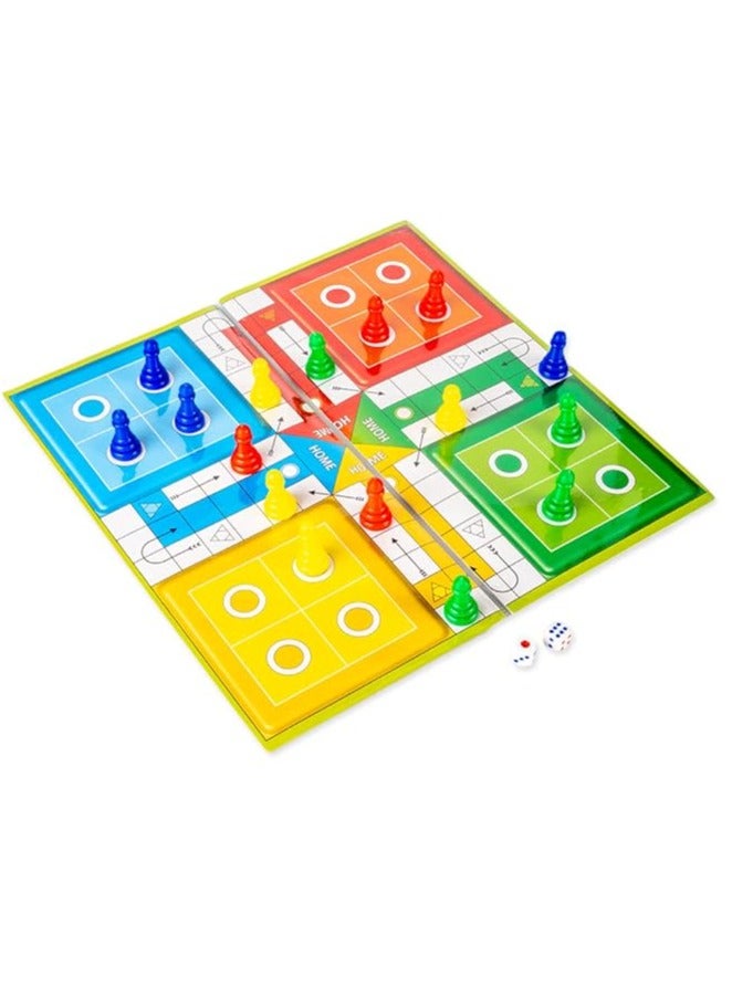 RATNA'S Classic Strategy Game Little Snakes and Ladders with Ludo 2 In 1 for Young Businessman (Multicolour)