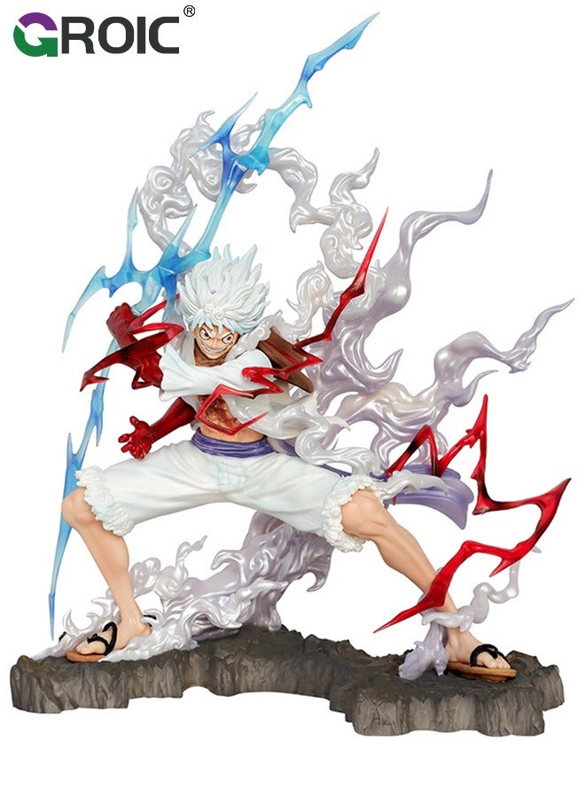 Luffy Anime Figure, One Piece Figure, Gear 5 Luffy Figure, 11-Inch Wink gk Luffy Anime Figure, Artist King Collection, Wink Luffy Anime Figure, PVC Character Collection Model Doll Toy One Piece Luffy