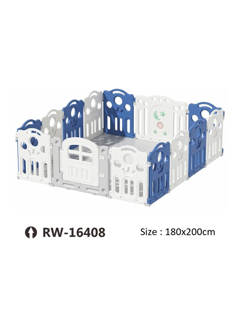 RBW TOYS Baby Playpen, Kid Activity Center Fence Non-Toxic Panel Safety Playpen, Game Fence, Infant Playground 180x200cm. Perfect for toddlers and babies up to 12 months.