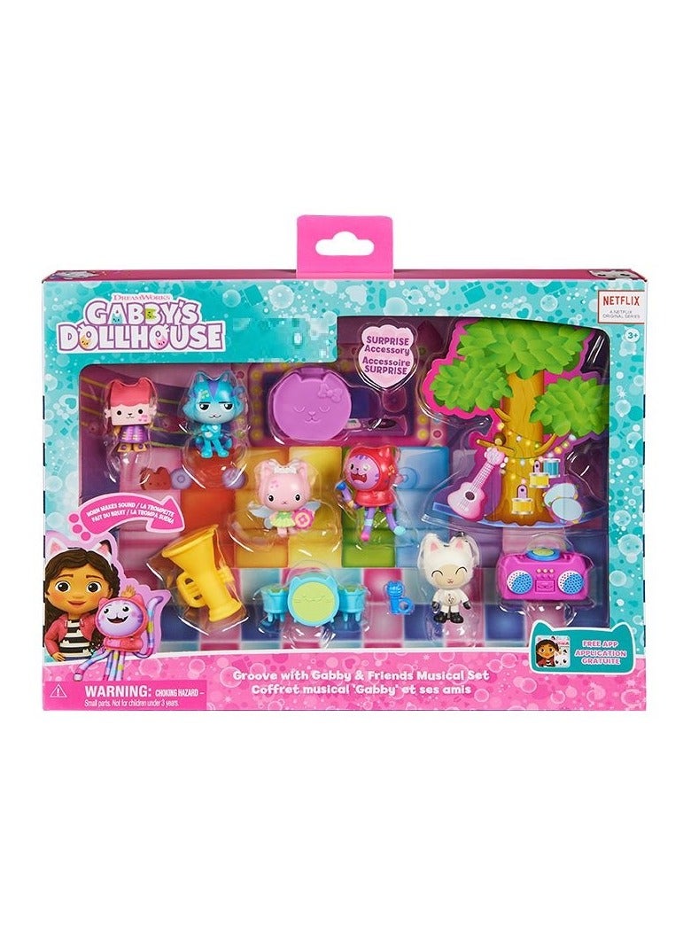 Gabby's Dollhouse Groove with Gabby and Friends Musical Figure Set