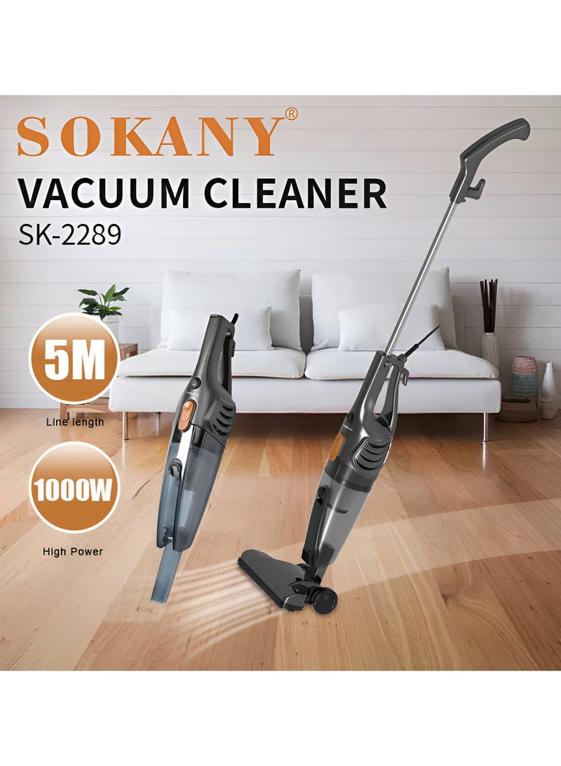 2 in 1 Multifunctional Handheld Vacuum Cleaner – Powerful 1000W Wired Suction for Home & Car – Lightweight, Portable Design, Easy-to-Clean Dustbin, Versatile for Hard Floors, Carpets, and Upholstery