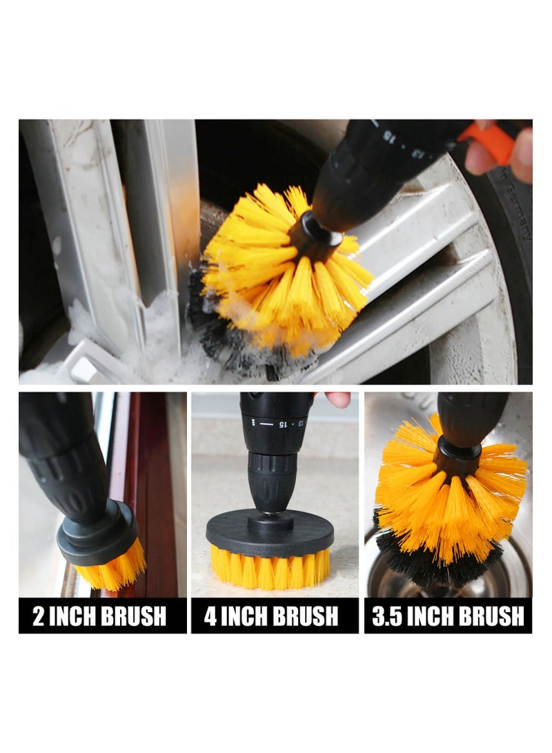 Car Cleaning Brush 26-Piece Electric Drill Brush Head Set Floor and Wall Descaling Cleaning Polishing Tools