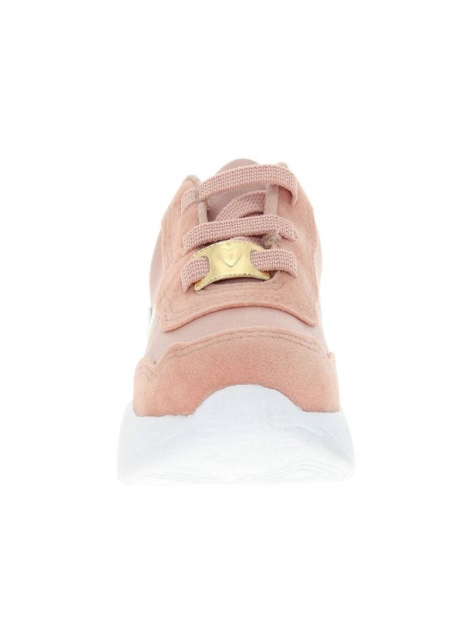 Chelsea Lace-Up High Top Sneakers Pink/White