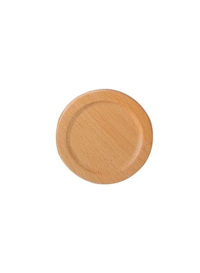 Liying Natural Wooden Coasters Set for Drinking Glasses, Tabletop Protection for Any Table Type, Set of 6 (Light Brown)