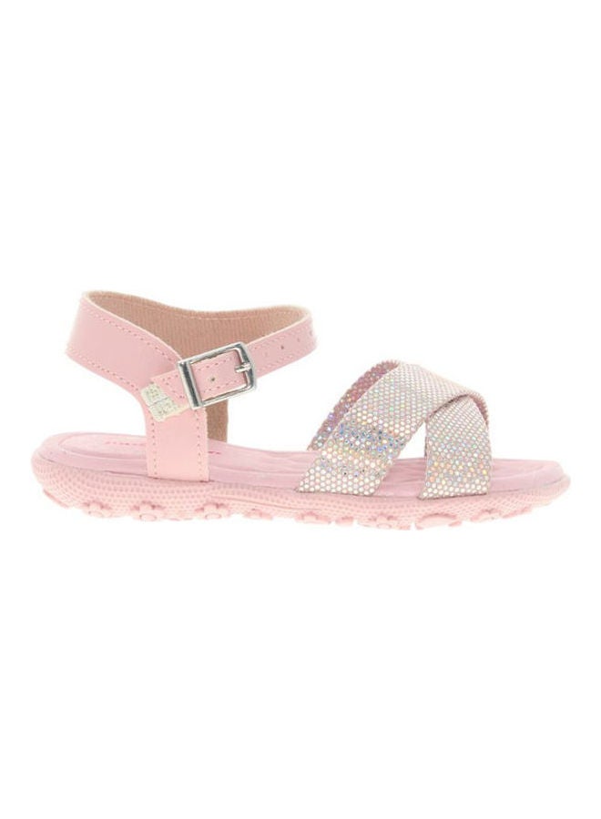 Guckle Casual Sandals with Criss Cross Pink