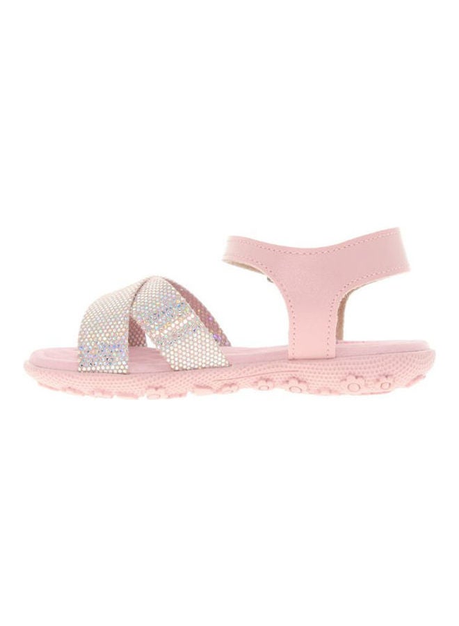 Guckle Casual Sandals with Criss Cross Pink