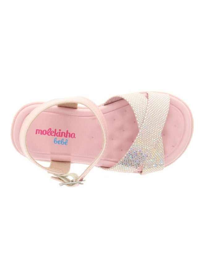 Guckle Casual Sandals with Criss Cross Pink