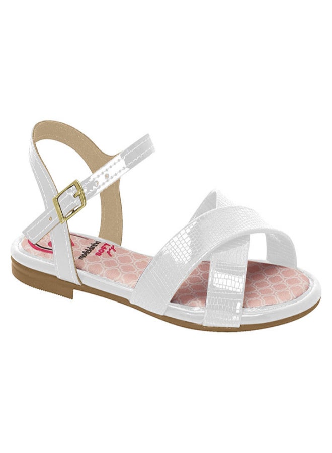 Azalea Criss-Cross Strap Casual Sandals White