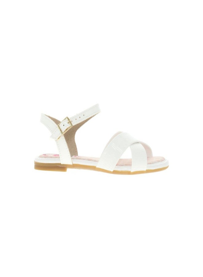 Azalea Criss-Cross Strap Casual Sandals White