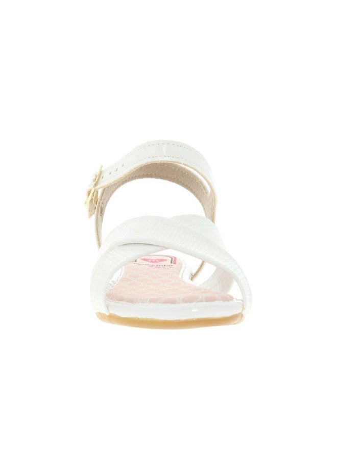Azalea Criss-Cross Strap Casual Sandals White