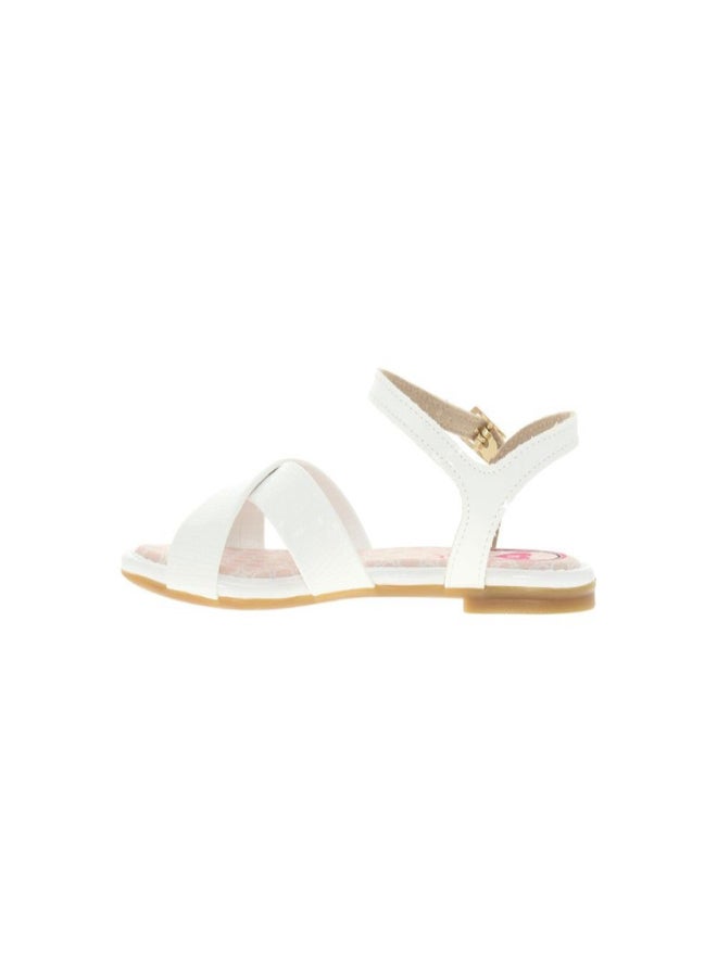Azalea Criss-Cross Strap Casual Sandals White
