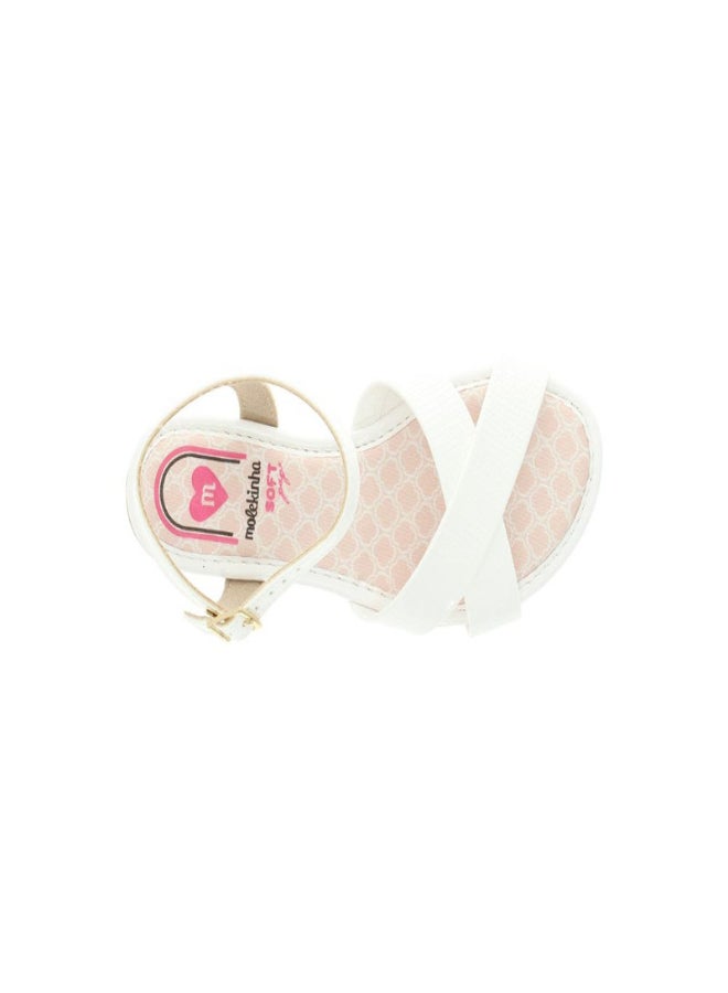 Azalea Criss-Cross Strap Casual Sandals White