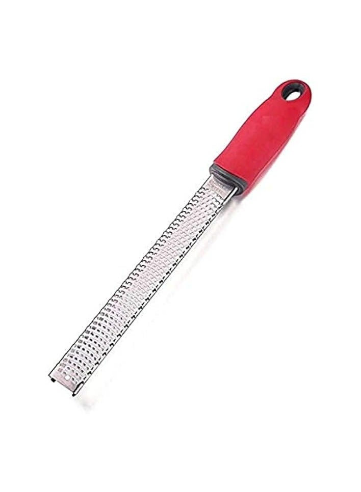 Stainless Steel Grater, Cheese, Lemon, Ginger & Potato Zester with Plastic Coverred, Silver