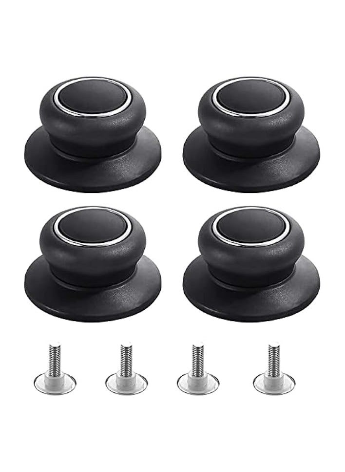 4Pcs Universal Pot Lid Top Replacement Knob, Silicone Glass Saucepan Casserole Kettle Cover Knobs, Kitchen Cookware Universal