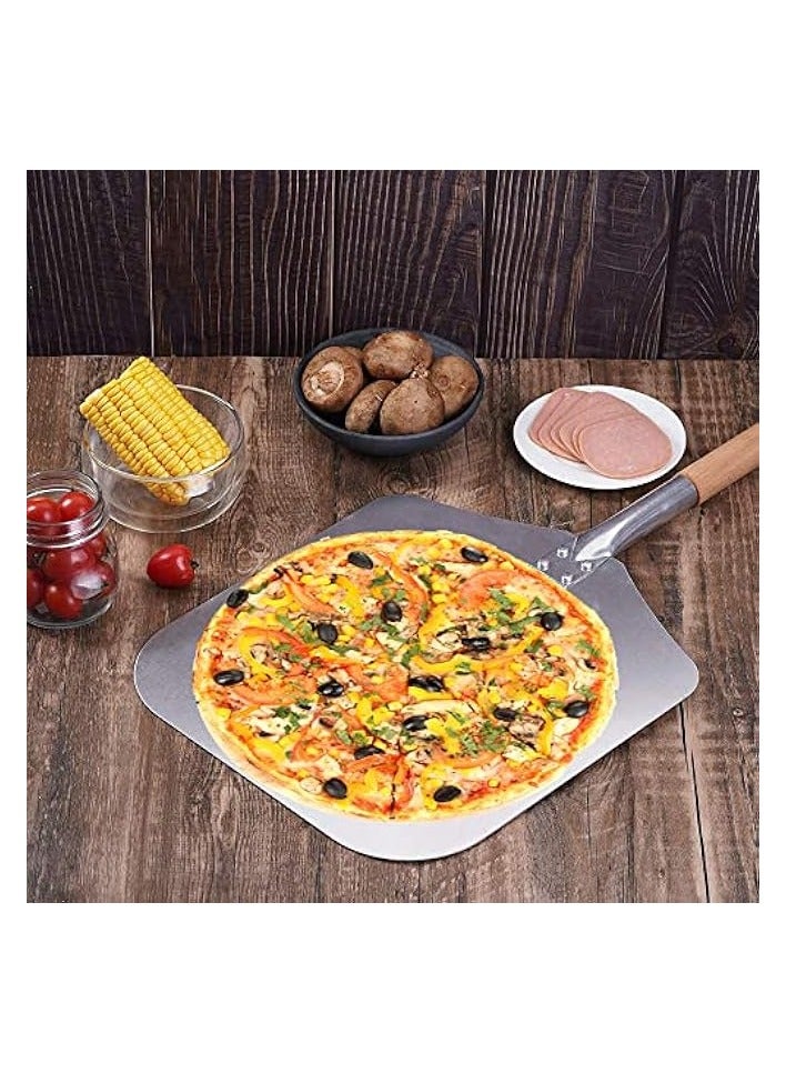 Premium Aluminum Pizza Peel With Detachable Beech Handle, 30.5 * 65cm, Convenient To Store, Good Helper For Baking