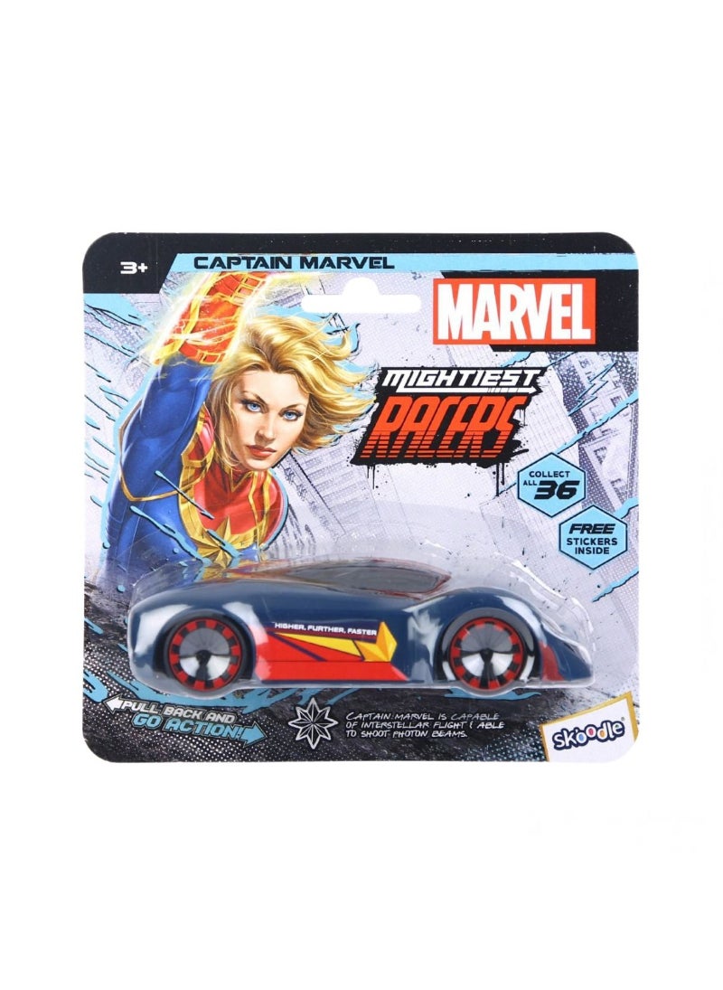 Marvel Pullback Mightiest Racer Car Captain Marvel