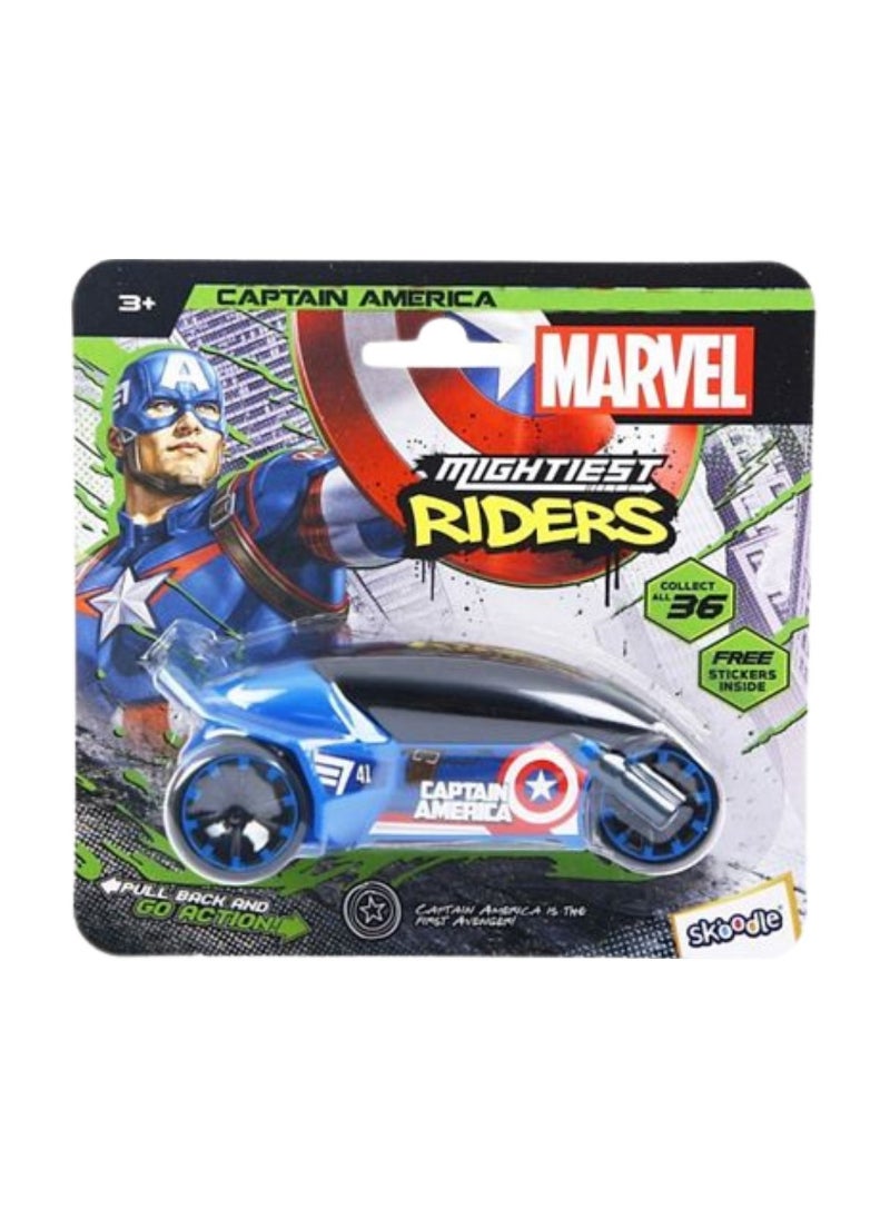 Marvel Pullback Mightiest Rider Captain America