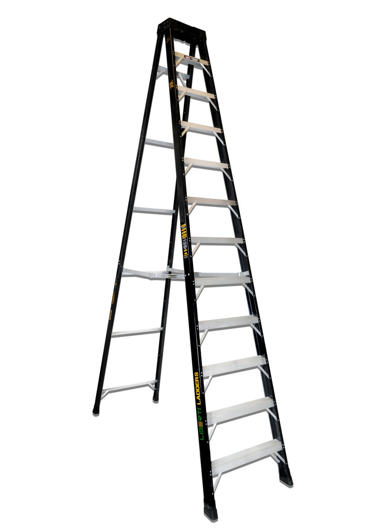 12' Liberti Safe Step Series Heavy Duty Fiber Glass Step Ladder