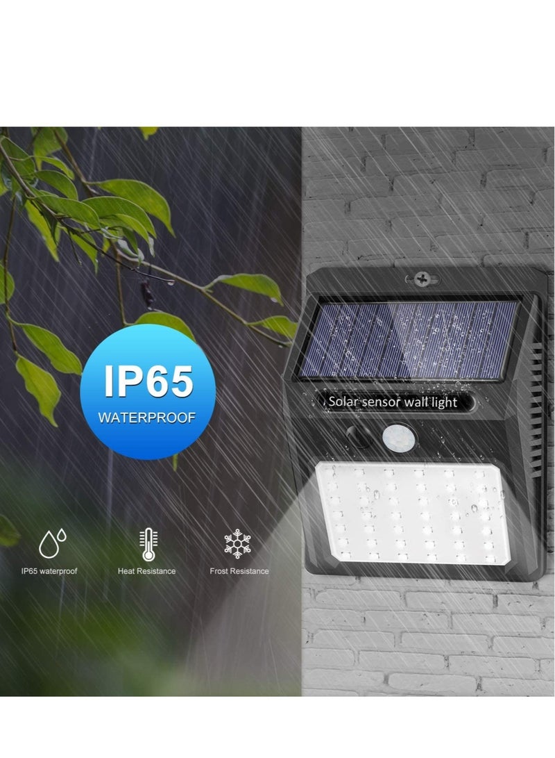 Solar Lights Outdoor [6 Pack/3 Working Mode], Solar Security Lights Solar Motion Sensor Lights Wireless IP 65 Waterproof Outdoor Lights for Garden Fence Patio Garage (42 LED)