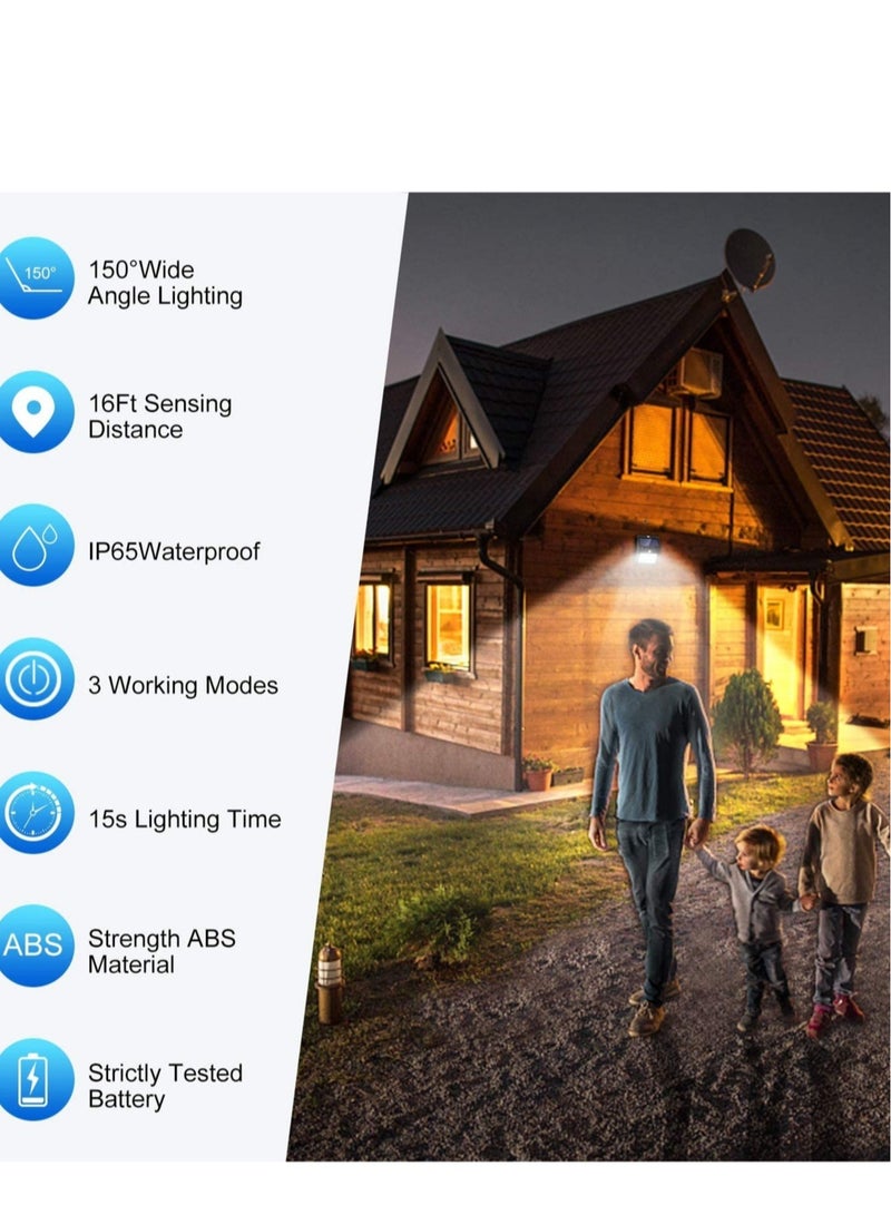 Solar Lights Outdoor [6 Pack/3 Working Mode], Solar Security Lights Solar Motion Sensor Lights Wireless IP 65 Waterproof Outdoor Lights for Garden Fence Patio Garage (42 LED)