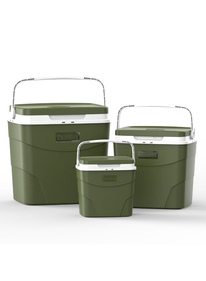 Set of 3 Iceboxes- 4, 12, 24L Value Pack(Green)