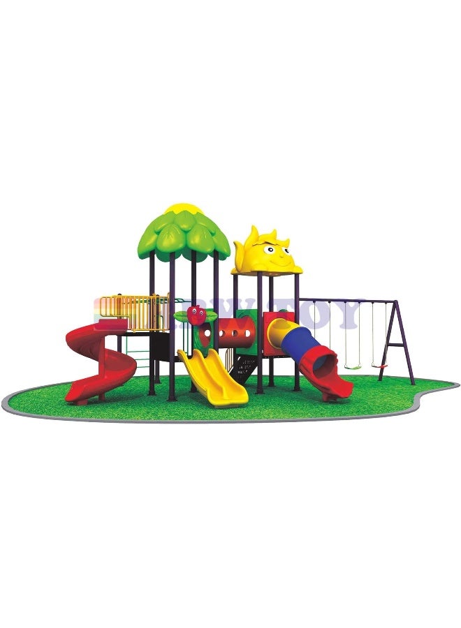 RBWTOY Outdoor Children Playground Set Garden Climbing Frame Swing Slide 6 * 5 * 3.4 Meter RW-12005