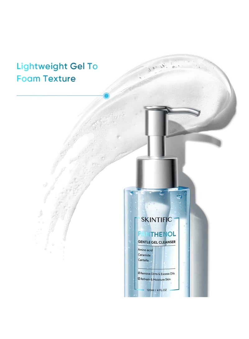 Panthenol Gel Cleanser Cleaning Hydrating Moisturize Smoothing Skin Face Wash Amino Acid Oil Control (120ml)