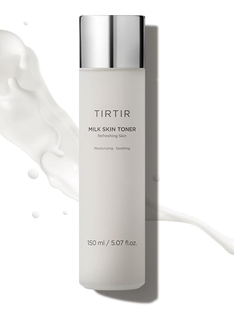 TIRTIR Milk Skin Rice Toner | Deep Moisturizing, Hydrating Toner for face, Niacinamide, Ceramide, Rice Bran Extract, Nature-Oriented Ingredients for Korean Skin Care, Vegan, 5.07 fl.oz.