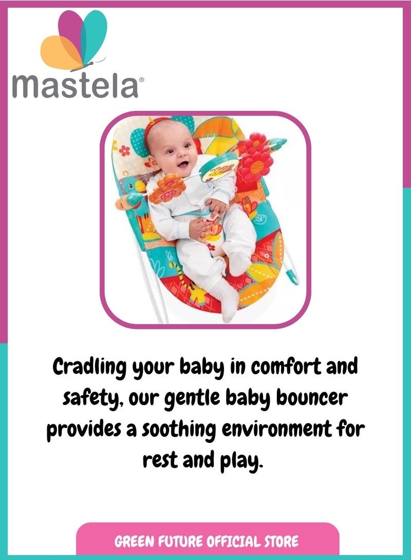 Baby Bouncer And Toddler Baby Rocker With Soothing Vibration And Hanging Toys