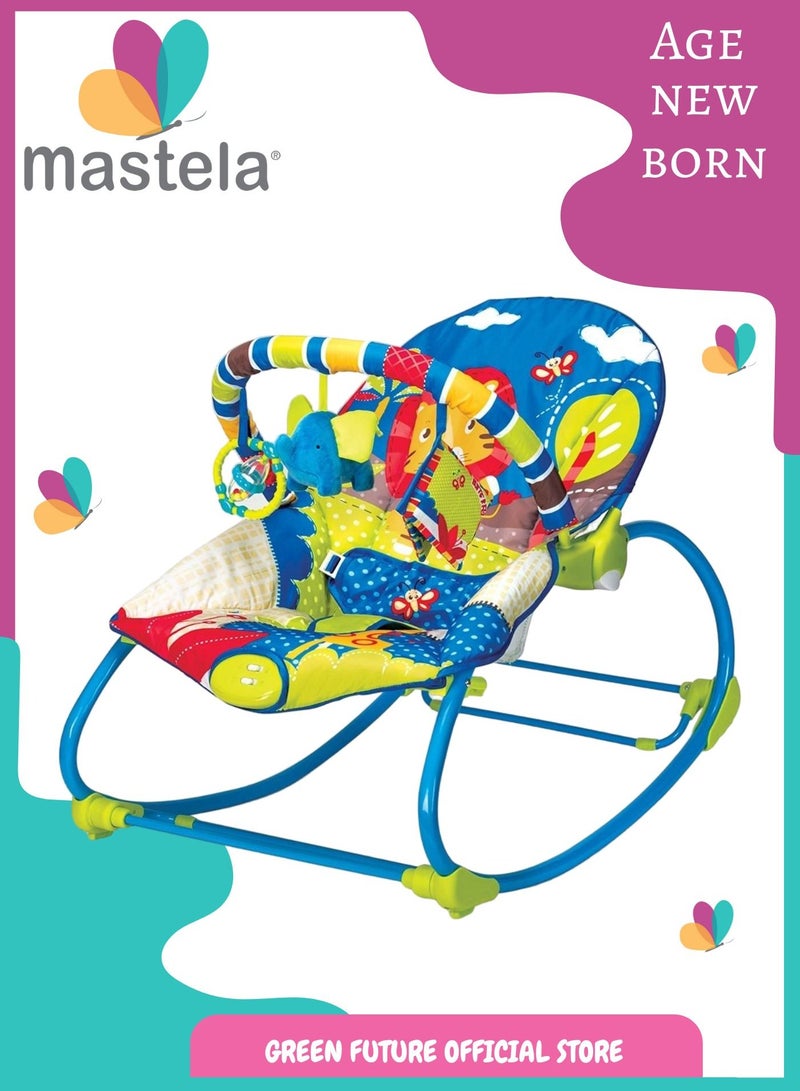 Baby Rocker Chair – Infant Bouncer with Toy Bar & Vibration | Adjustable Newborn Rocking Seat | Toddler Rocker for Play, Rest & Comfort