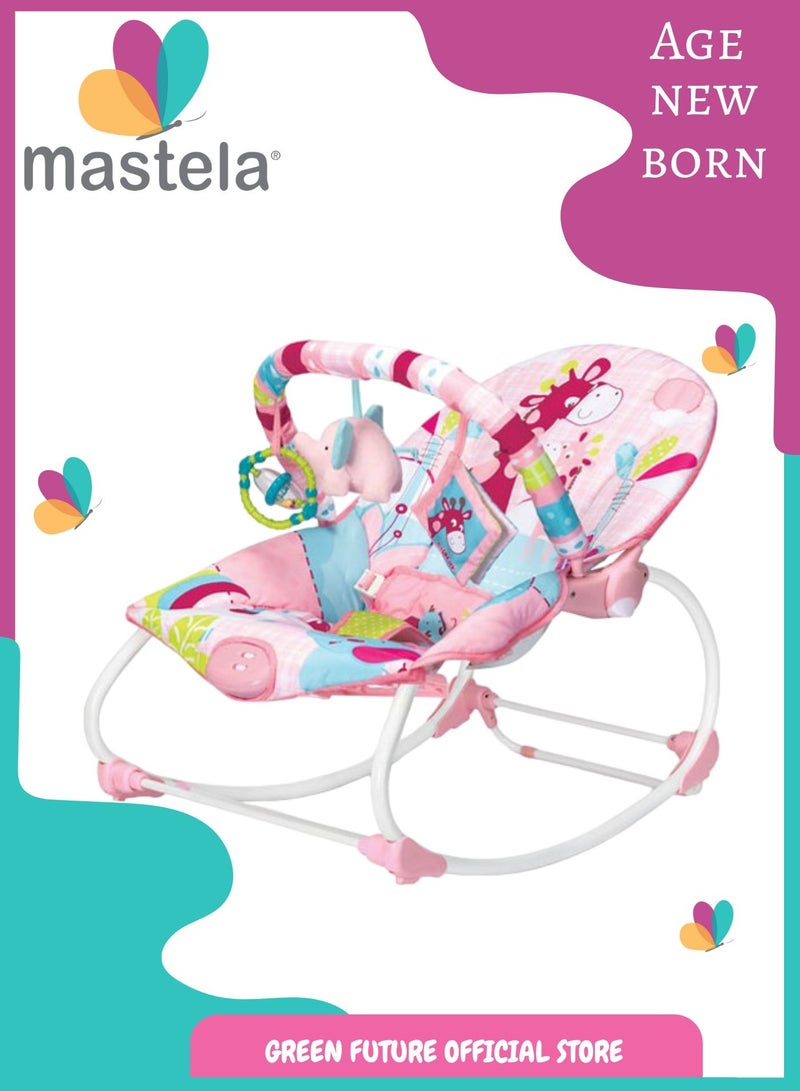 Baby Rocker Chair – Infant Bouncer with Toy Bar & Vibration | Adjustable Newborn Rocking Seat | Toddler Rocker for Play, Rest & Comfort