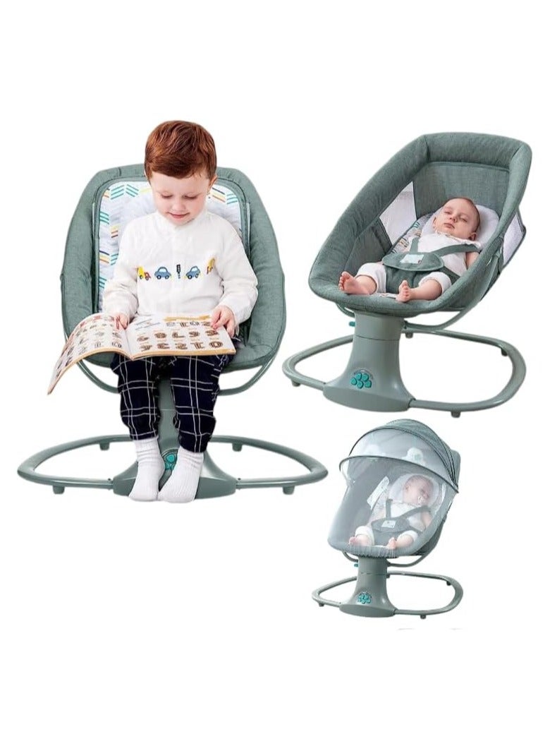 Multifunctional auto swing baby new born Baby Swing for Infants, 3 in 1 Portable Electric Bluetooth Baby Swing with Music for Newborn,3 Timer Settings with Remote Control and Mosquito NET