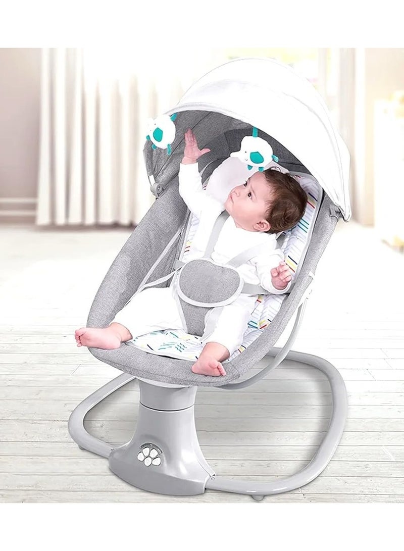 MASTELA ,Multifunctional auto swing baby new born Baby Swing for Infants,Portable Electric Bluetooth Baby Swing with Music for Newborn,3 Timer Settings with Remote Control and Mosquito NET