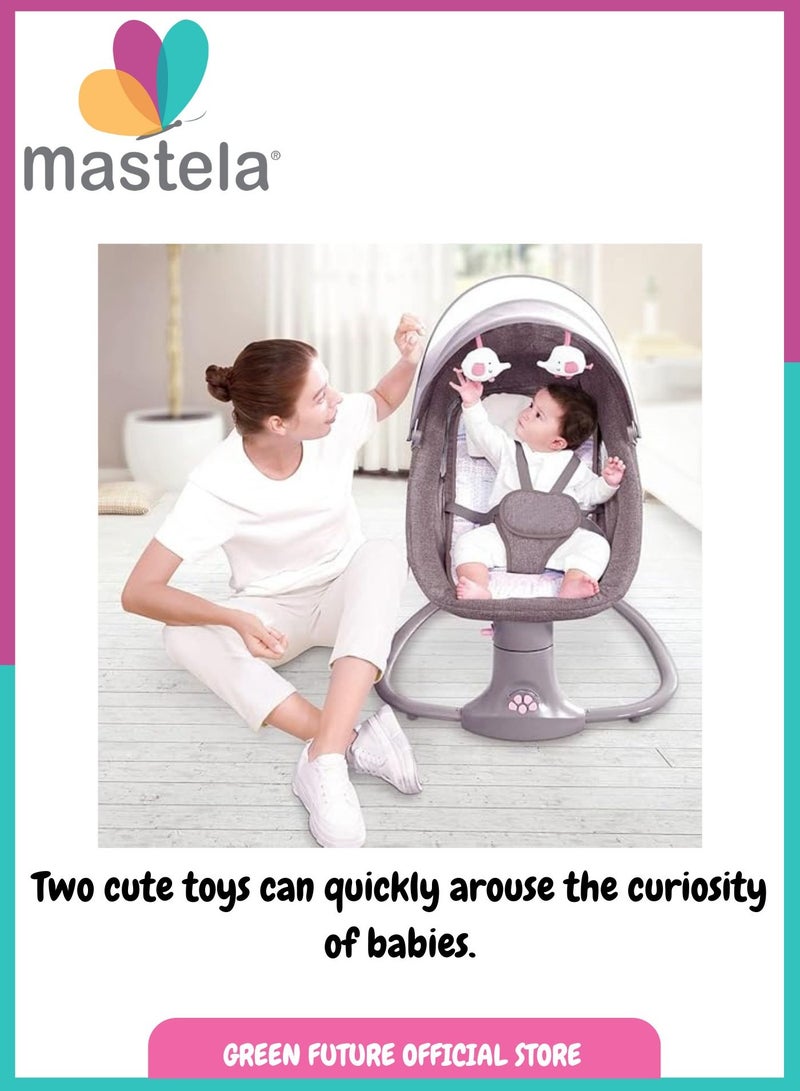 🍼 Baby Bassinet & Cradle Swing Bed with Canopy 🌙 3-in-1 Electric Baby Swing Chair 🎠 Portable Cradle with Mosquito Net for Newborns ✨