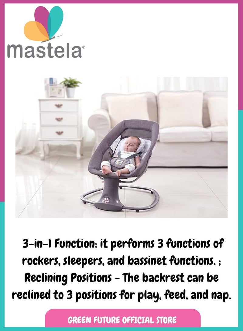 🍼 Baby Bassinet & Cradle Swing Bed with Canopy 🌙 3-in-1 Electric Baby Swing Chair 🎠 Portable Cradle with Mosquito Net for Newborns ✨