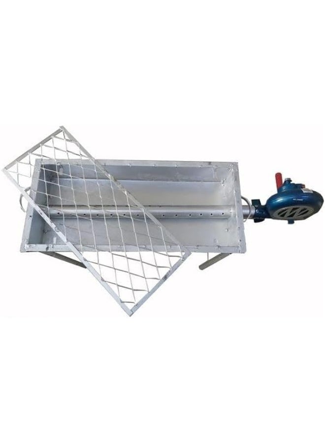 GO2CAMPS Barbeque Grill with Blower and Fan ,Long Leg, Large, Black