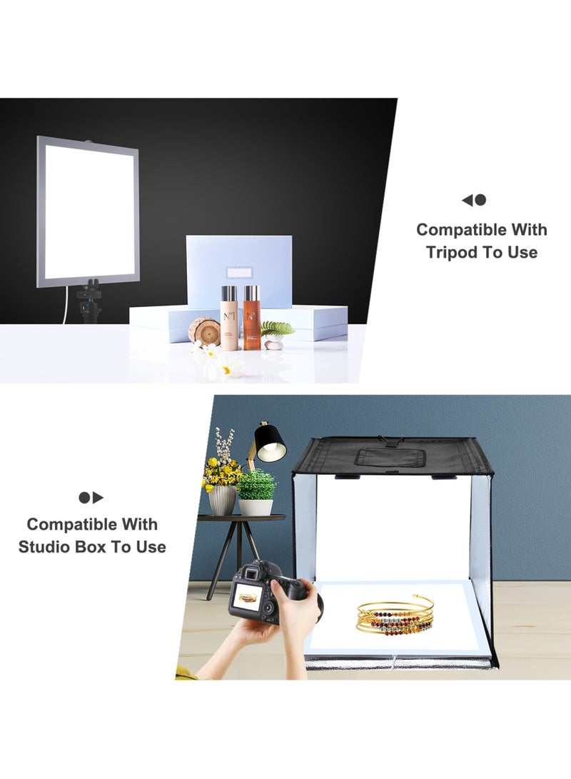 PULUZ 1200LM LED Photography Shadowless Light Lamp Panel Pad with Switch, Metal Material, No Polar Dimming Light, 34.7cm x 34.7cm Effective Area