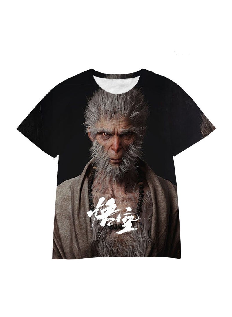 Black Myth Wukong Game Quick Drying Short Sleeved T-shirt for Men And Women