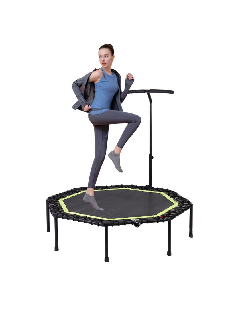 COOLBABY 51 Inch Quiet Mini Trampoline with Adjustable Handles, Fitness Trampoline, Bungee Jumping, Cardio Trainer for Adults Workout