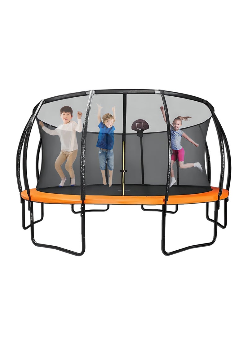 Trampoline Bounce, Jump With basket Ball Hoop (10 FT)