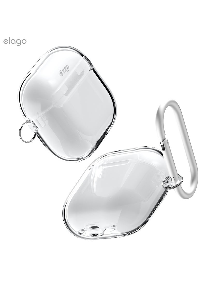 Clear Hang compatible with AirPods 4 case cover (2024) with Carabiner - Transparent