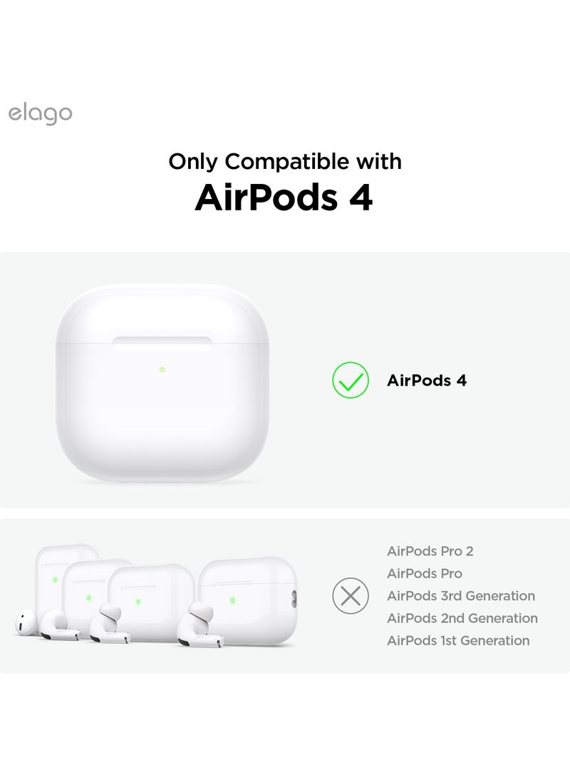 Clear Hang compatible with AirPods 4 case cover (2024) with Carabiner - Transparent