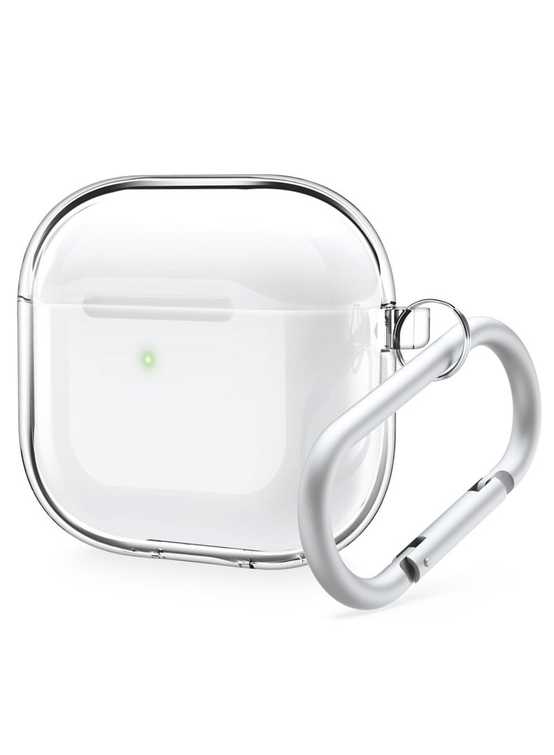 Clear Hang compatible with AirPods 4 case cover (2024) with Carabiner - Transparent