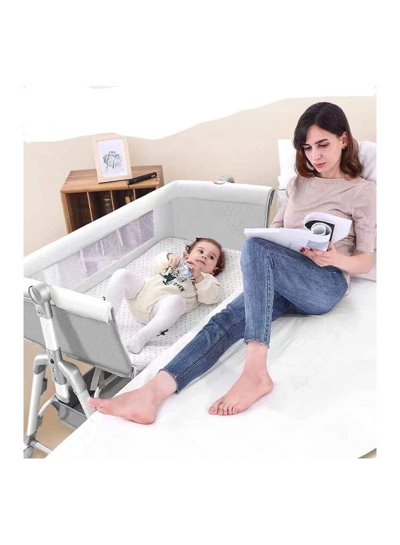 Multifunctional foldable baby crib removable portable newborn cradle bed baby Blue