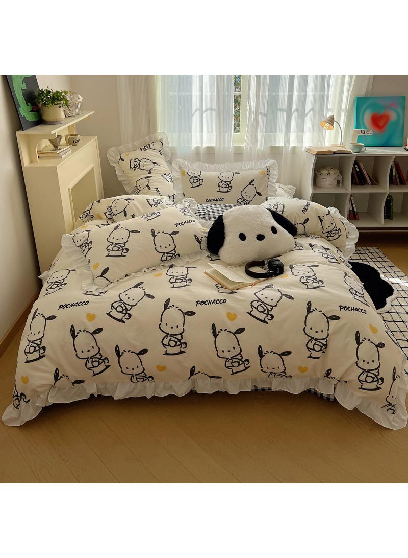 4-Piece Pochacco Cotton Comfortable Set Bed Sheet Set Children'S Day Gift Birthday Gift 200X230cm