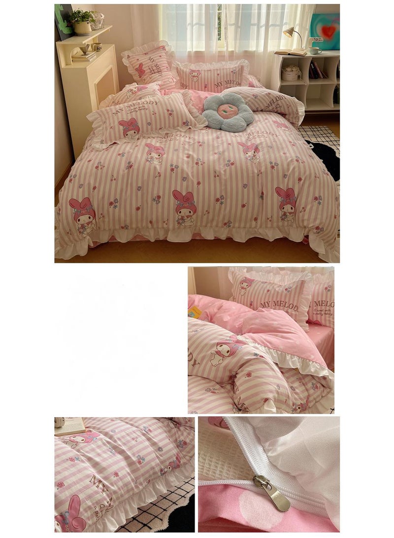 4-Piece Melody Cotton Comfortable Set Bed Sheet Set Children'S Day Gift Birthday Gift 200X230cm