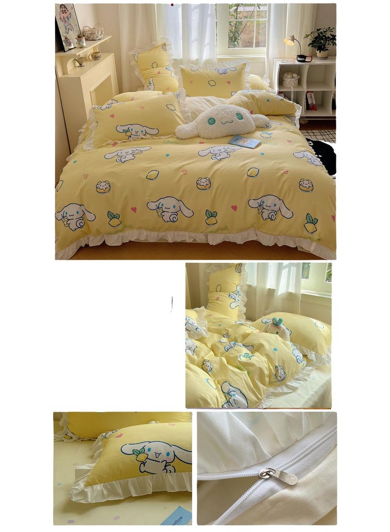 4-Piece Cinnamoroll Cotton Comfortable Set Bed Sheet Set Children'S Day Gift Birthday Gift 200X230cm