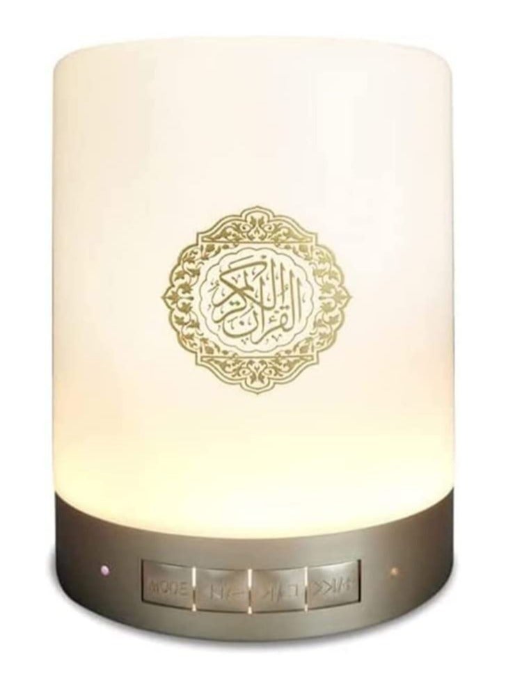 SQ-112 Quran Speaker Touch Lamp, 4 in 1 Bluetooth Speaker with 7 Colors LED Light, Quran Recitations and Song, FM Broadcast, Remote & Touch Control Quran Speaker Lamp