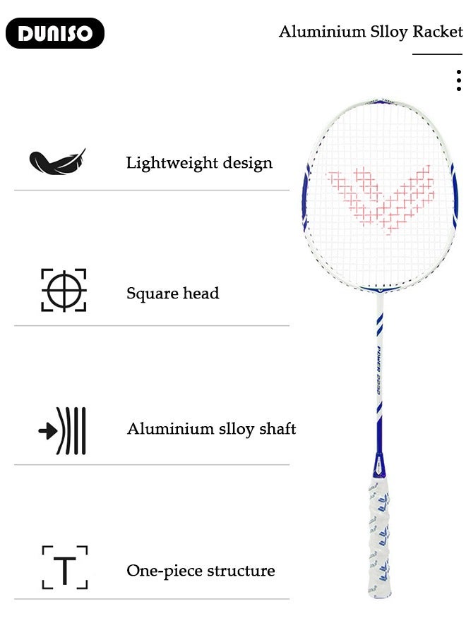 Badminton Racket Set of 2, Badminton Equipment, Lightweight & Sturdy, Indoor Outdoor Sports Beach Backyard Game for Adults Kids, 2 Racquets, 3 Shuttlecocks & Carry Bag Included