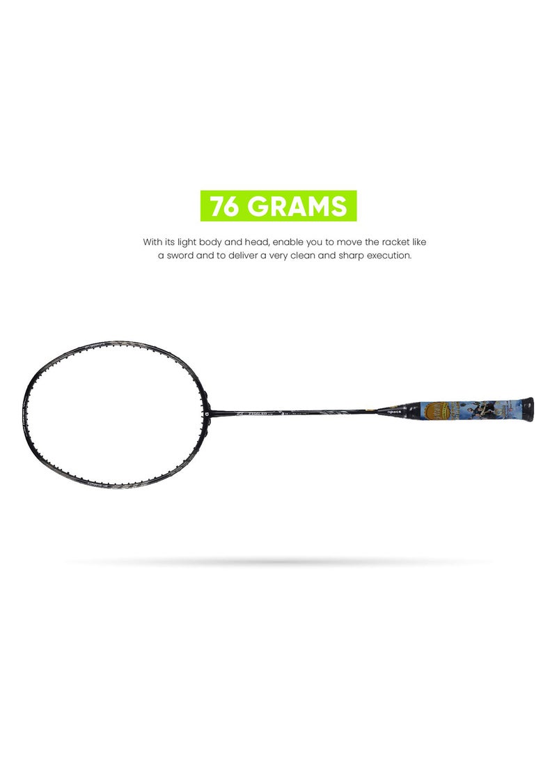 Z-Ziggler Lite Unstrung Badminton Racket | 33 LBS Tension | Lightweight Design | Includes Full Cover for Protection